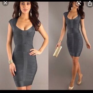 Gray Bandage Dress